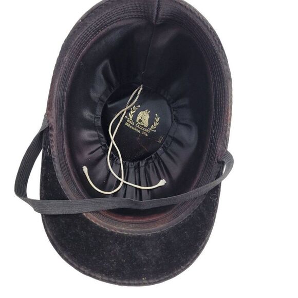 Vintage Velvet Dressuurcap Equestrian English Riding Helmet Hat Cap Black - Picture 8 of 11